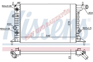 Opel Vectra B Klimasız Otomatik 1.6 1.8 2.0 Motor Su Radyatörü Model 1996 2000 Arası 1300158